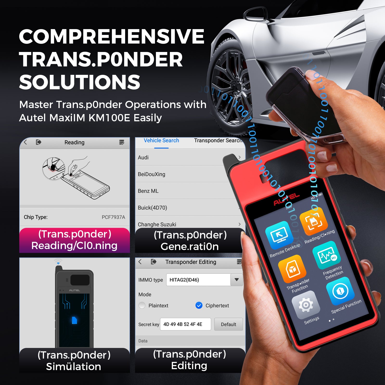 Autel KM100E Comprehensive transponder solutions