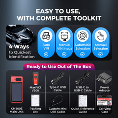 Autel KM100E 4 Ways to Quickest identification