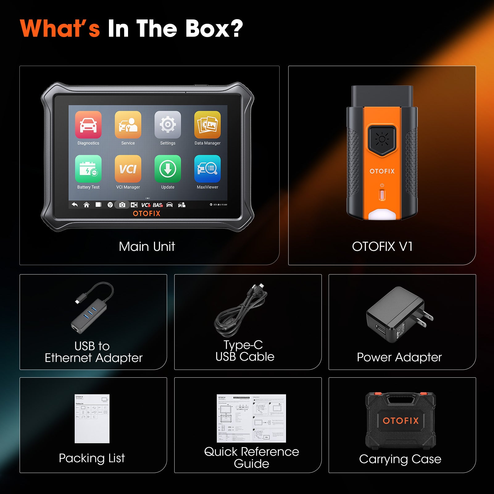 OTOFIX D1 Lite Packing list