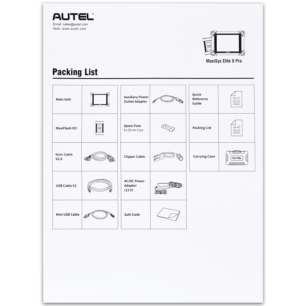 Packing List