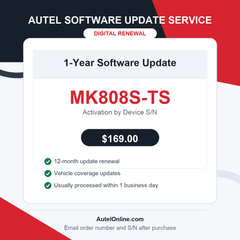 Autel MaxiCOM MK808S-TS One Year Software Update Service