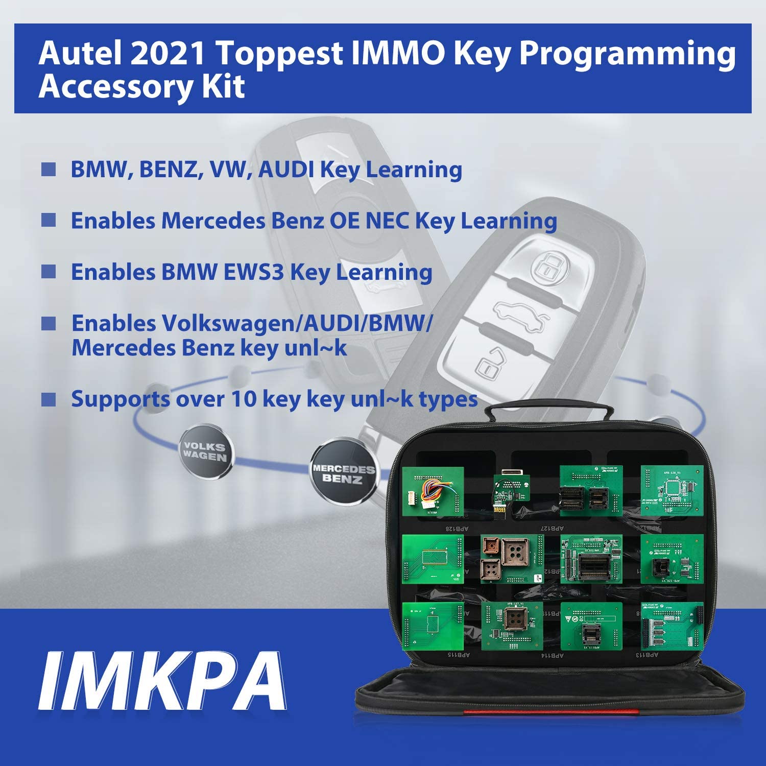 Autel Toppeset IMMO Key programmer Accessory kit