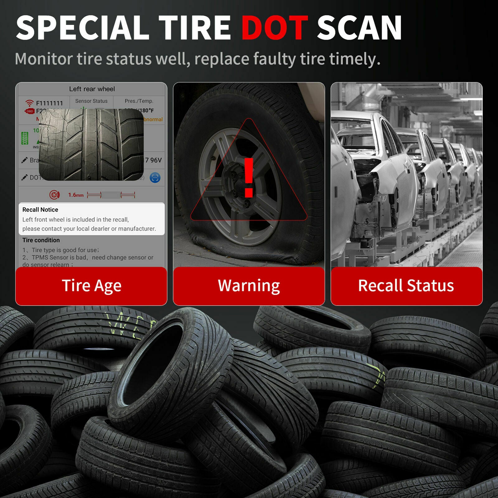 Autel ITS600E special tire DOT scan