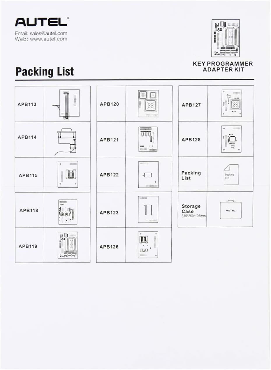 Packing List