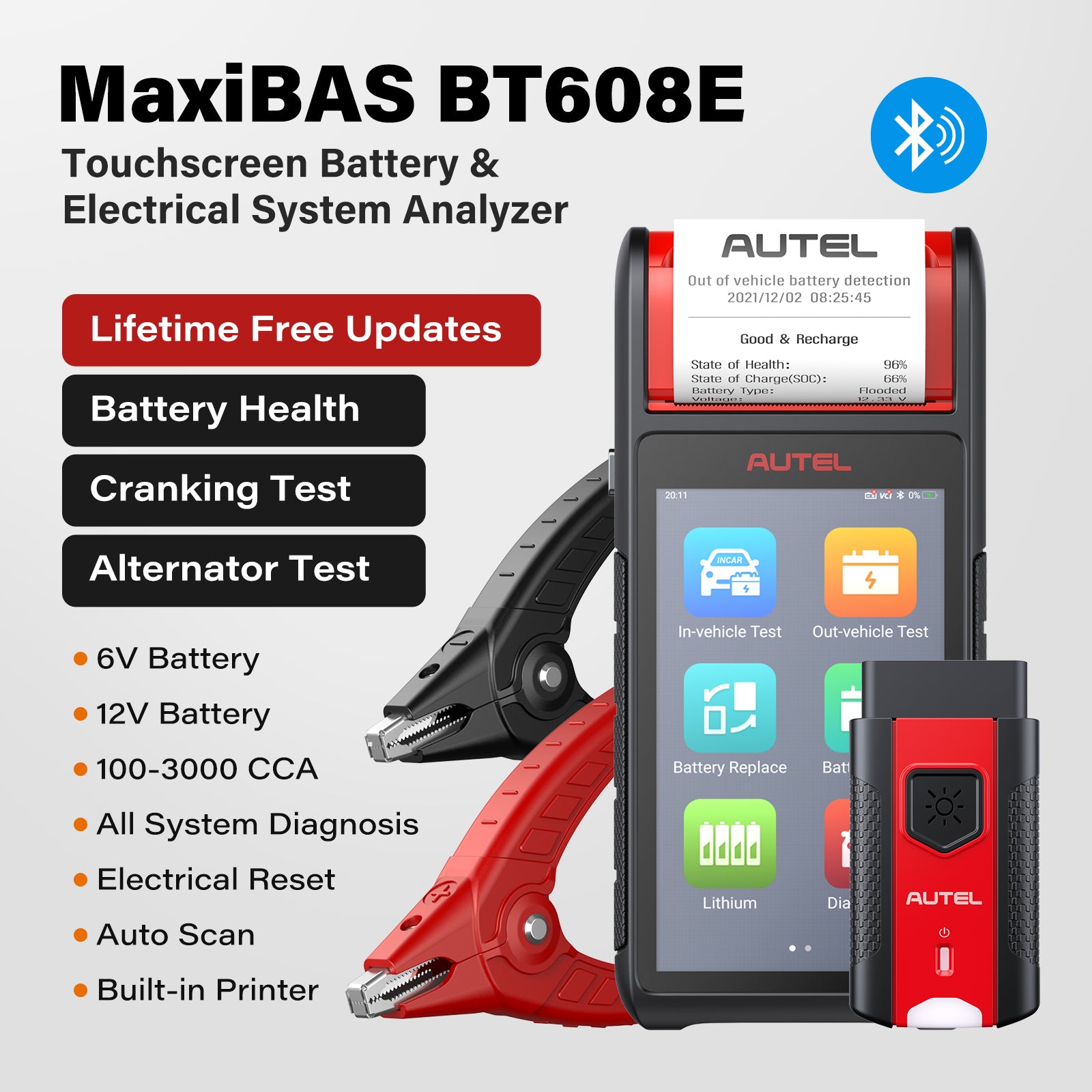Autel BT608E highlights