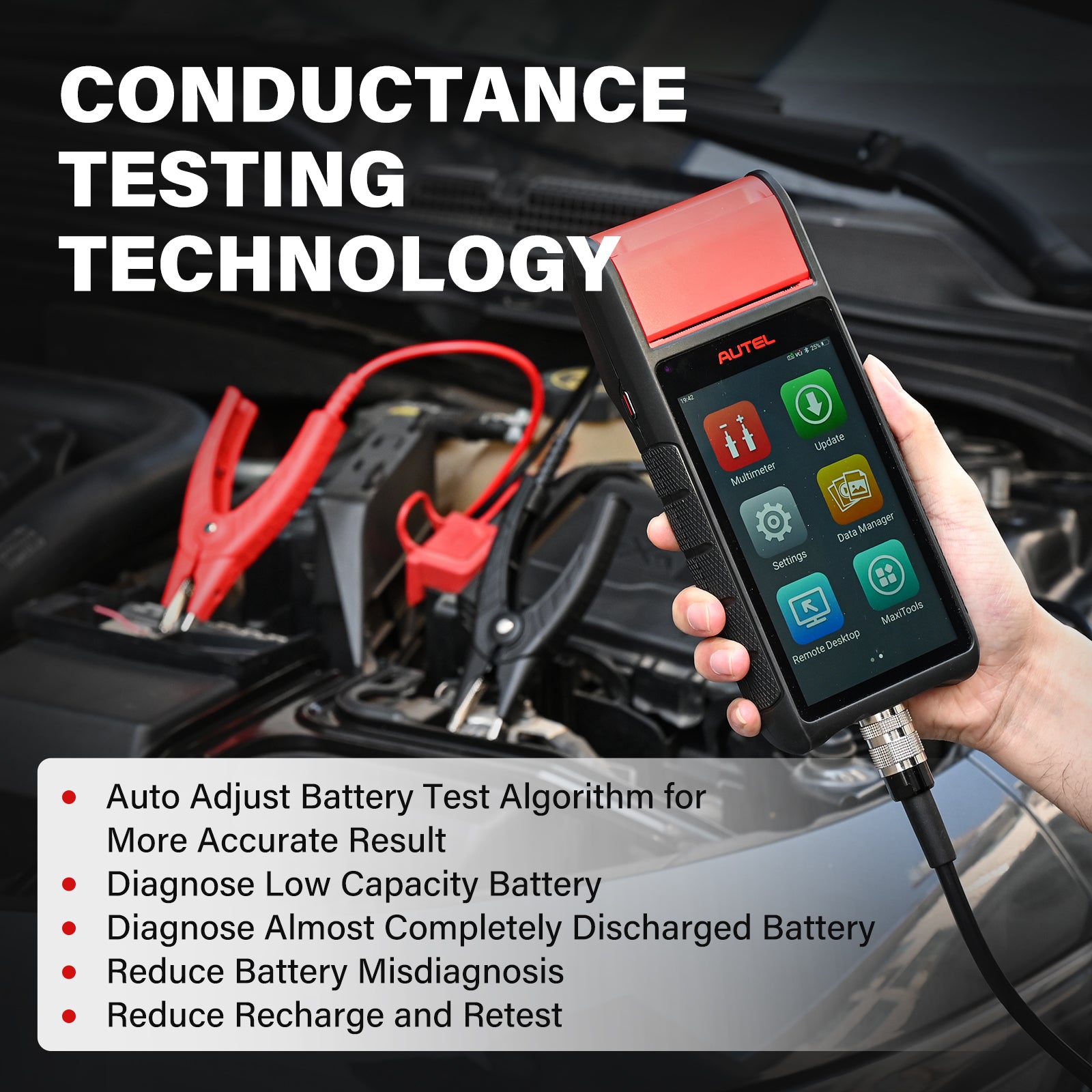Autel BT608E Conductance testing technology