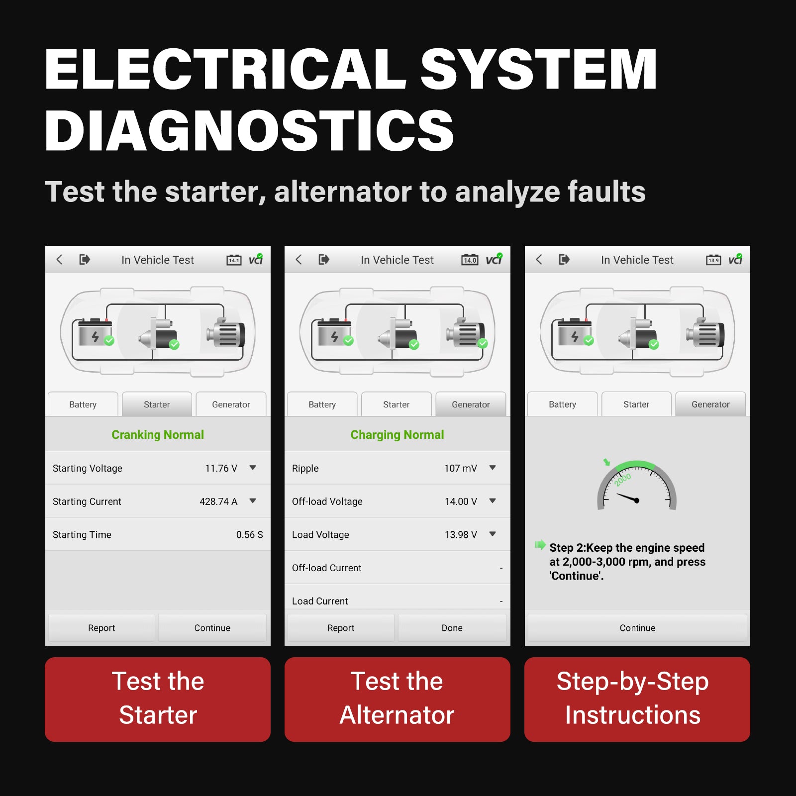 Autel BT608E Electrical system diagnostics