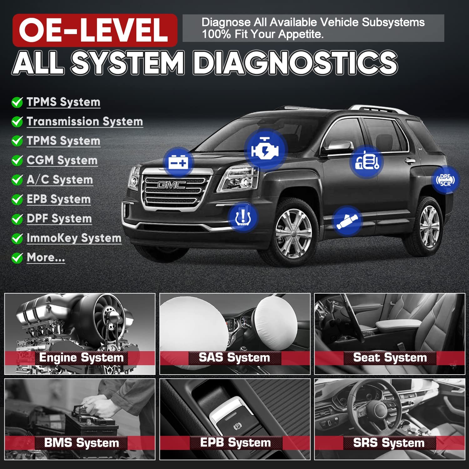 Autel MS906 Pro-TS All System Diagnostics