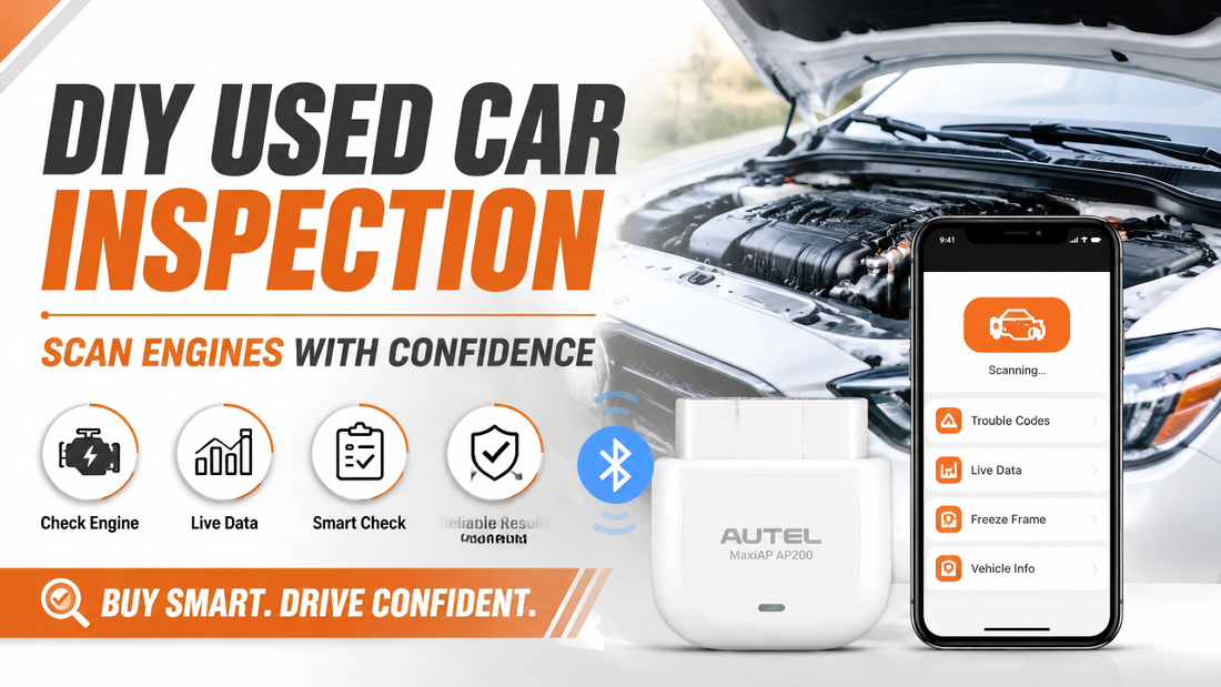 فحص السيارات المستعملة بنفسك: فحص المحركات باستخدام جهاز فحص الأعطال Autel MaxiAP AP200 OBD2