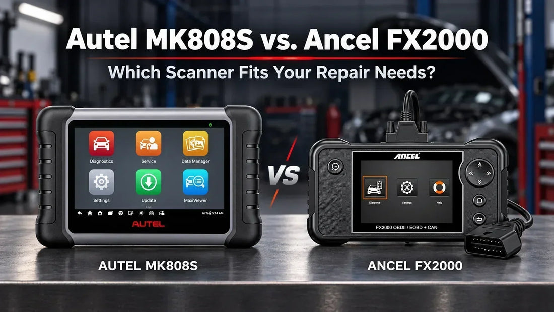 مقارنة بين جهازي التشخيص Autel MK808S و Ancel FX2000 | أفضل أداة تشخيص أعطال السيارات لإعادة ضبط نظام منع انغلاق المكابح (ABS) والمحرك