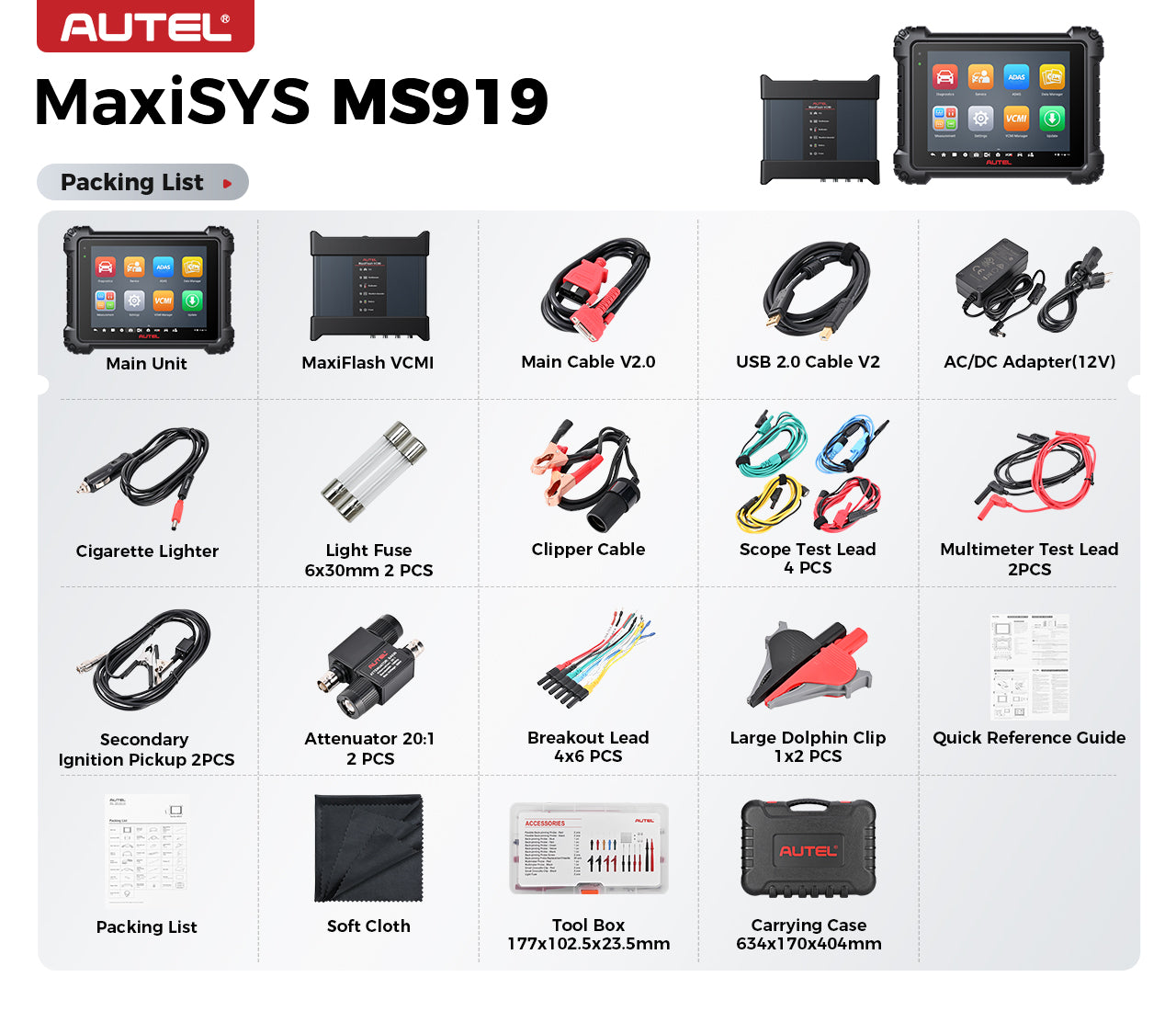 MaxiSYS MS919 / MS919 EV