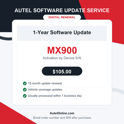 Autel MaxiCheck MX900 One Year Software Update Service