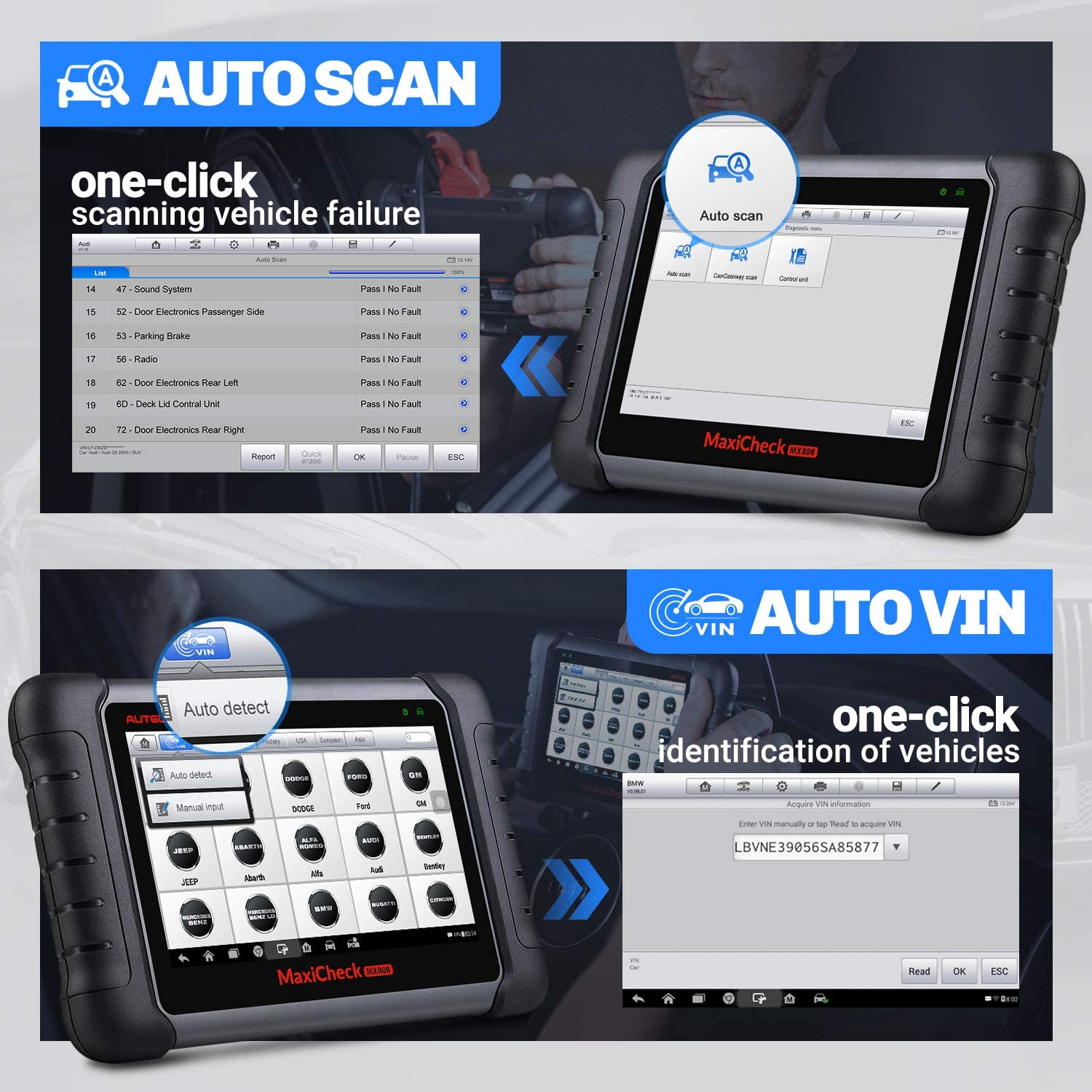 Autel MX808S - Auto VIN